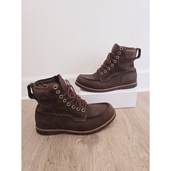 Timberland Other - Timberland Rugged 6 Inch Leather Waterproof Brown Lace Up Mens Work Boots 9.5